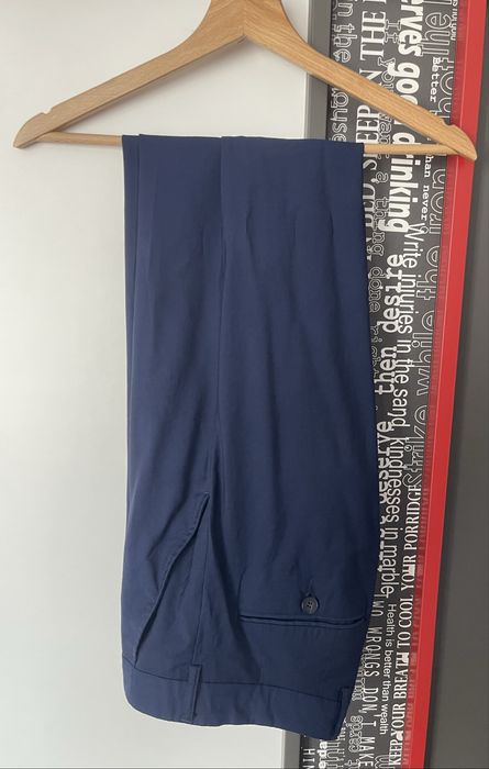 Lavard garnitur męski 46 slim granatowy komplet  + krawat