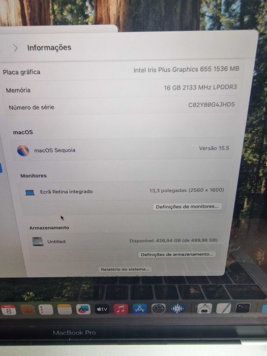 MacBook Pro TOUCH BAR 2018 i7 16gb ram