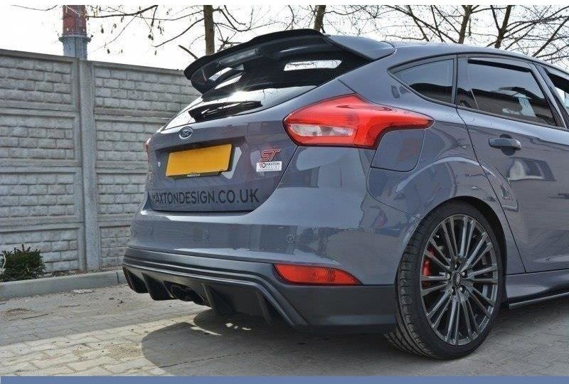 DIFUSOR TRASEIRO FORD FOCUS MK3 2015-2018 PRETO ABS