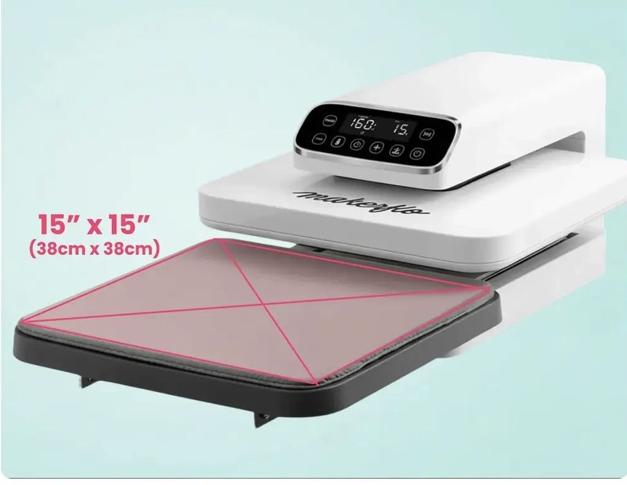 Prensa Térmica Automática MakerFlo 38 x 38 cm (15" x 15") – Nova Selada