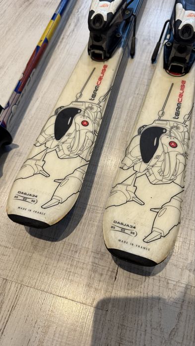 Narty dziecięce DYNASTAR Team Cruise 120 cm + wiązania LOOK kije