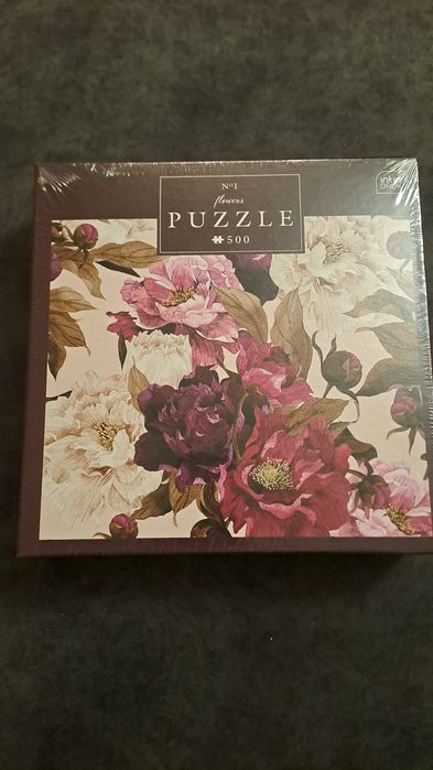 Puzzle 500 kwiaty flowers różowe Inter Druk