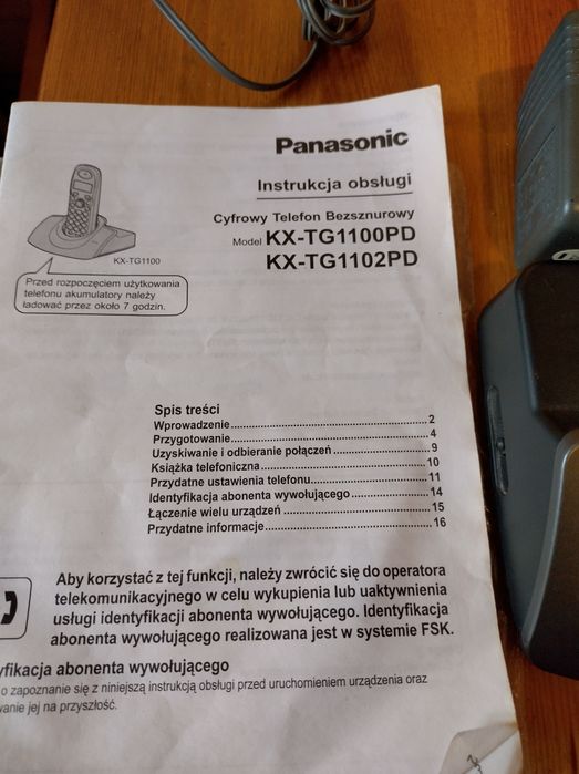 Telefon stacjonarny. Panasonic.