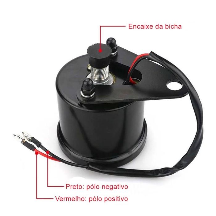 Conta-rotações tacómetro analógico universal moto 0-12000 RPM 12V