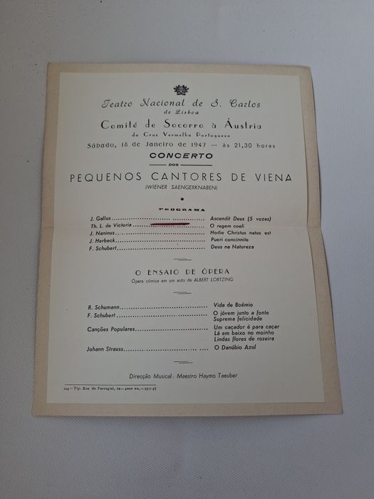 Programa muito antigo concerto musica classica