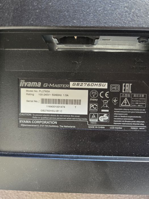 ii nowy Monitor yama G-Master GB2760 HSU Red Eagle 144HZ