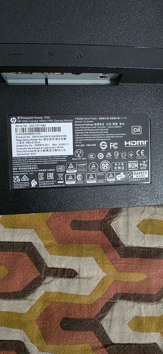 Monitor HP X32C 165hz