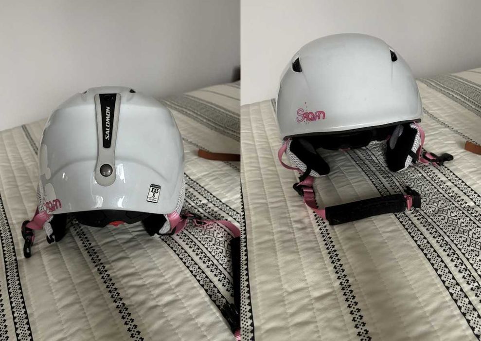 Kask na narty z goglami