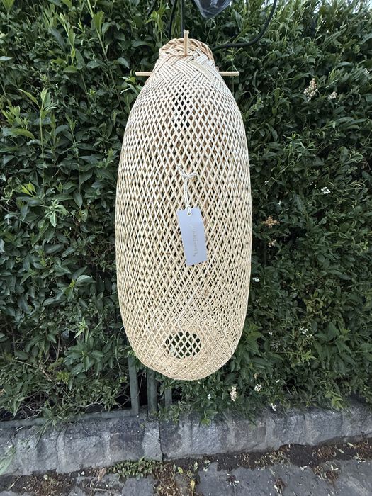 Bloomingville Lampa Wisząca Bambusowa Ø25 cm H65 cm – Skandynawska / Boho