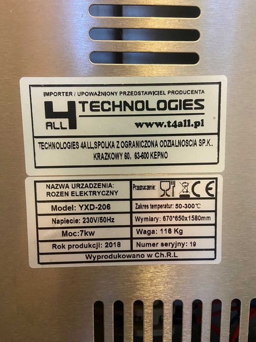 Rożen elektryczny do kurczaków