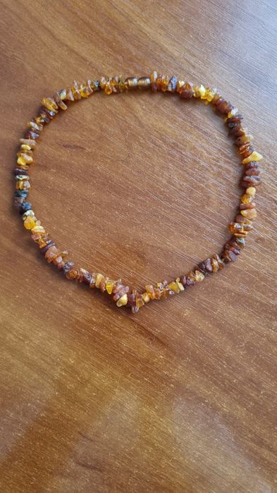 Намисто з натурального необробленого  бурштину