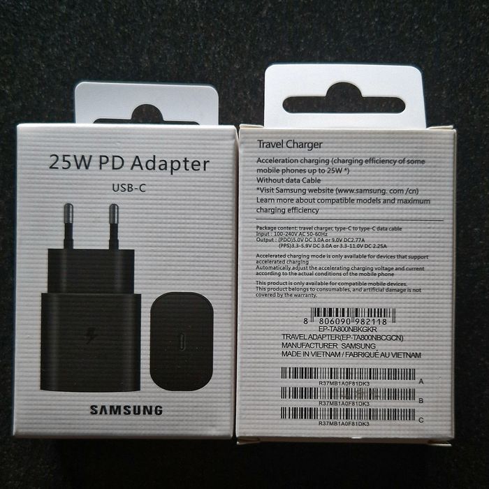 Зарядное устрой6ство блок быстрой зарядки Samsung typeC. 25W