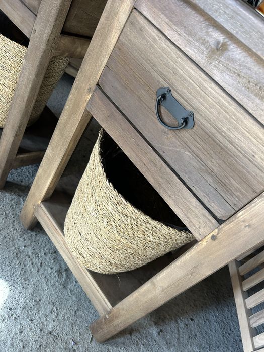 stolik nocny szafka drewniana rustykalna farmhouse