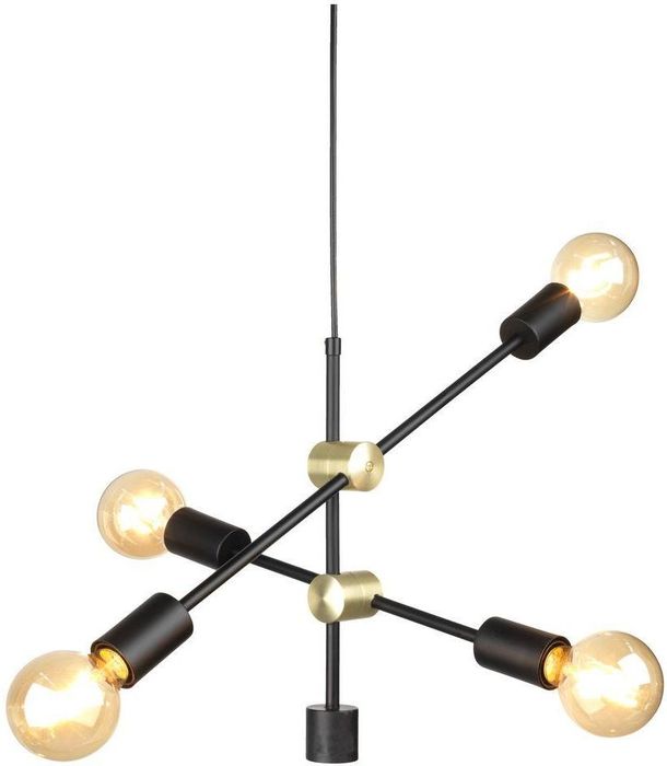 Lampa sufitowa czarna ze złotem Torstein