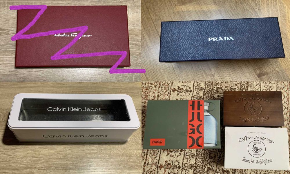 Коробка упаковка Hugo Boss Osma Salvatore Ferragamo Calvin Klein Prada