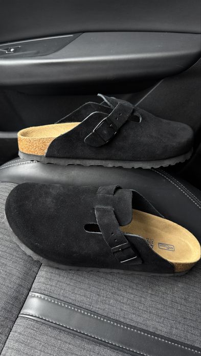 Клоги сабо  Birkenstock boston біркеншток шкіряні биркеншток