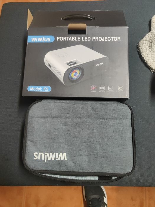 Projetor WiMiUS K5 – LED – Full HD Support – Como novo + Mala transpor