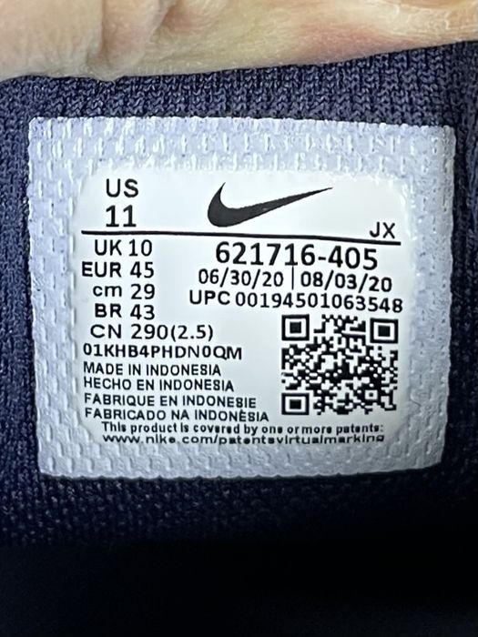 Nike Training Reax 8 кроссовки 45 размер спортивные сиреневые