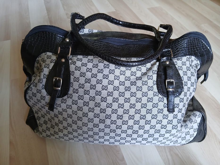 Duża torba weekendowa Gucci w stylu vintage