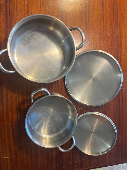 Tachos em inox fundo térmico