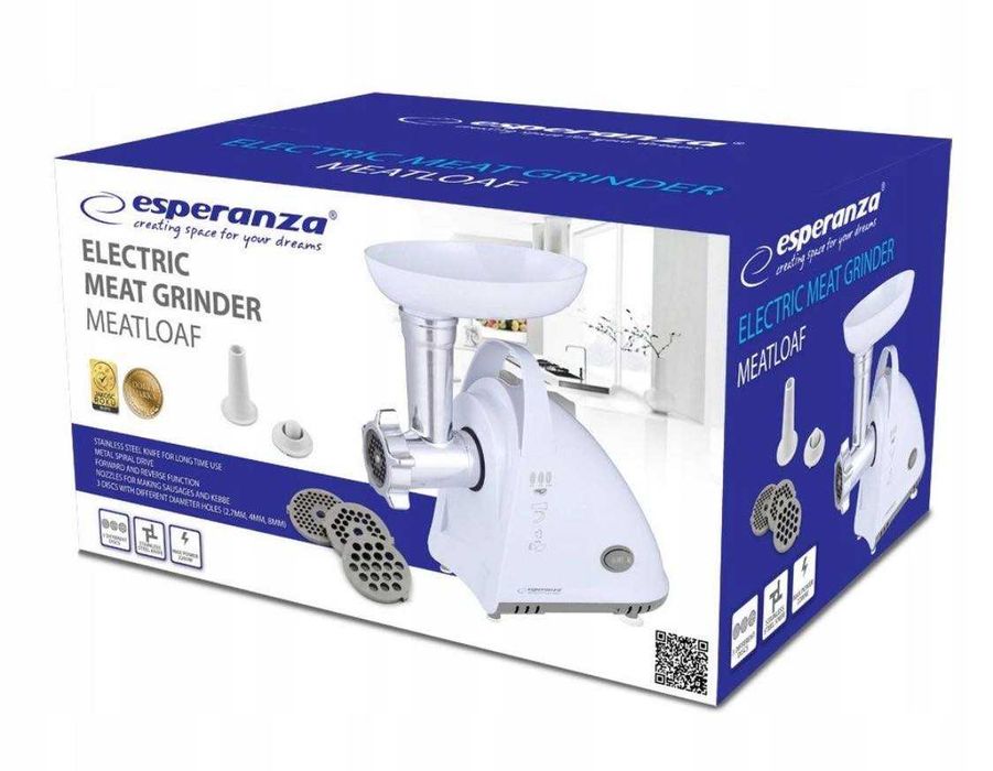 MASZYNKA do mielenia mięsa i KIEŁBASY z sitkami i ostrym nożem nowa