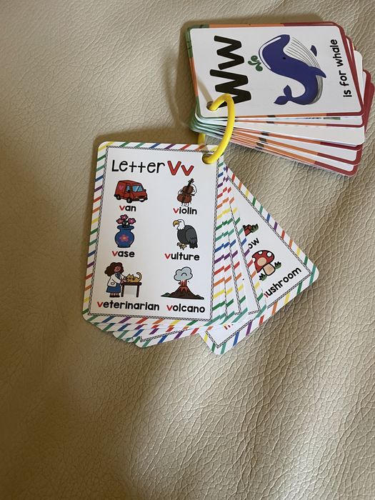 Karty alfabet angielski alphabet literki dla dzieci