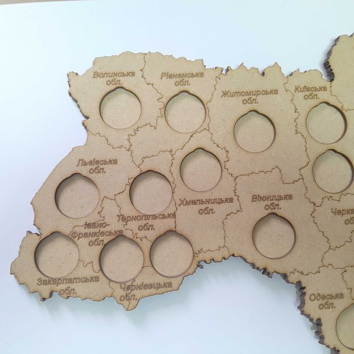 Планшет карта області України "Ми сильні, ми разом" для монет 10 гривень