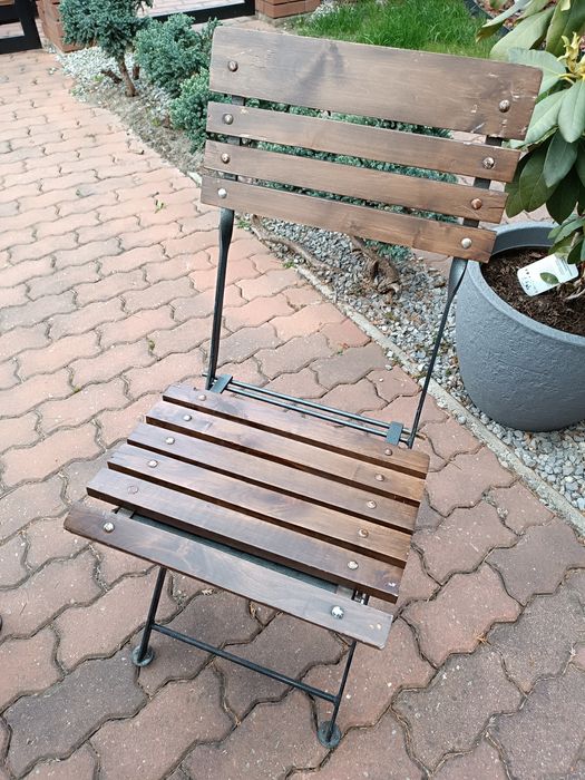 Meble ogrodowe, składane, solidne, stół + 4 krzesła