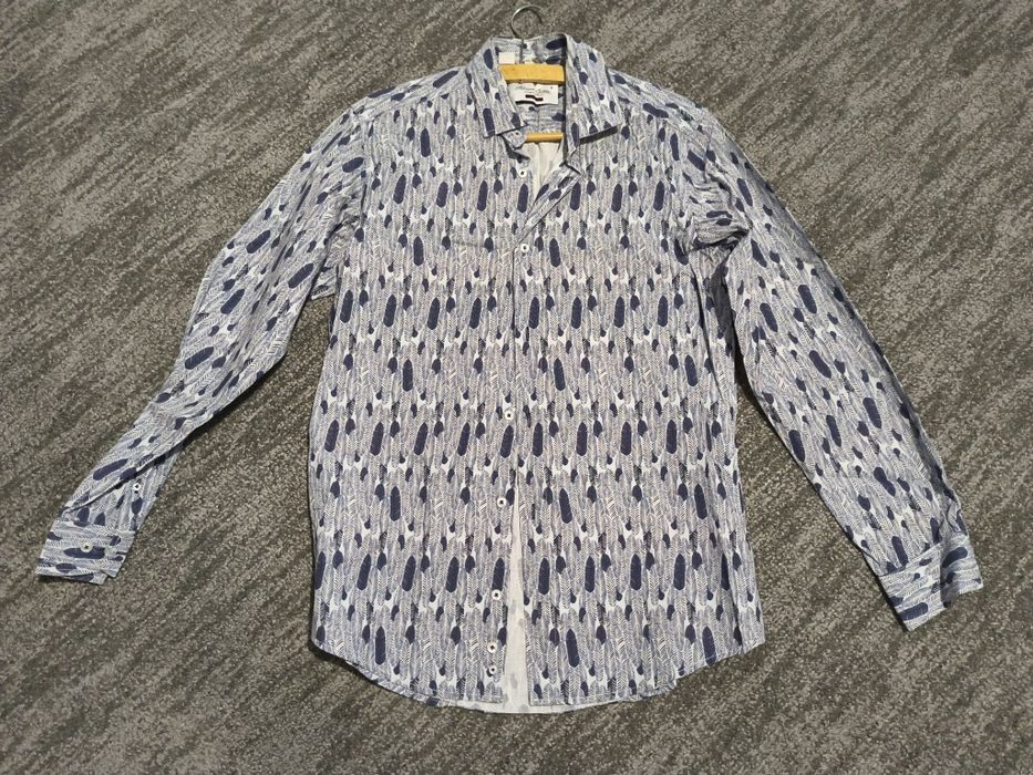 Adriano Calitri elegancka włoska koszula męska slim fit rozmiar M