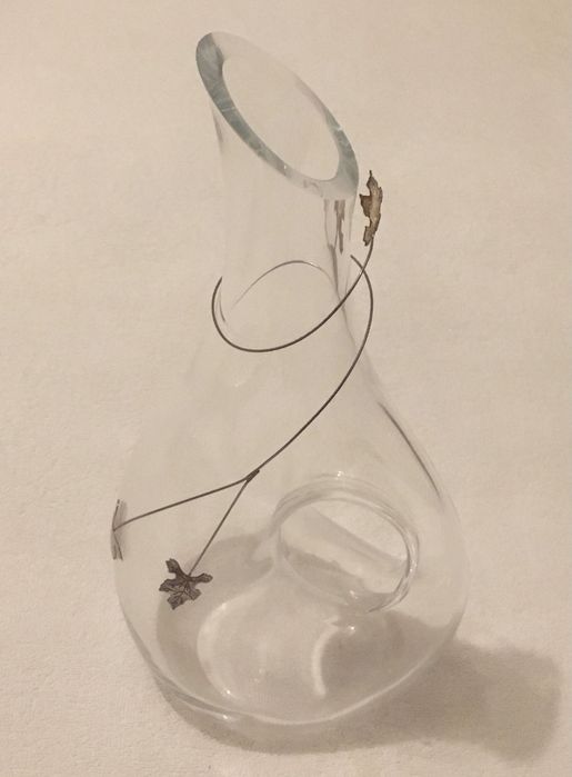 Decanter em cristal com apliques em prata426077693140029442