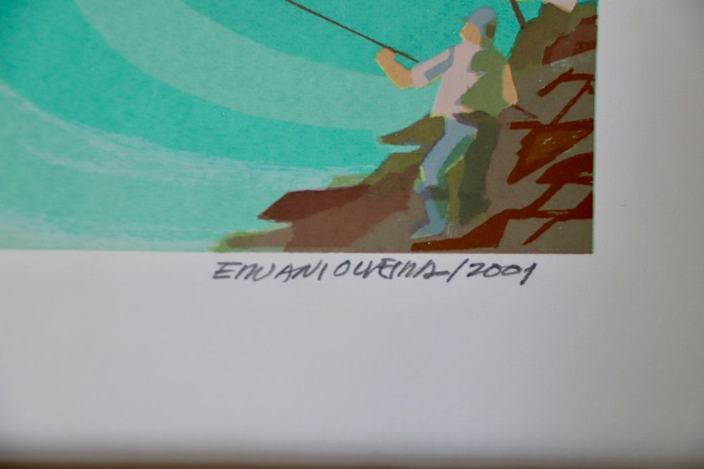 serigrafia do artista Ernani Oliveira - Farol da Barra