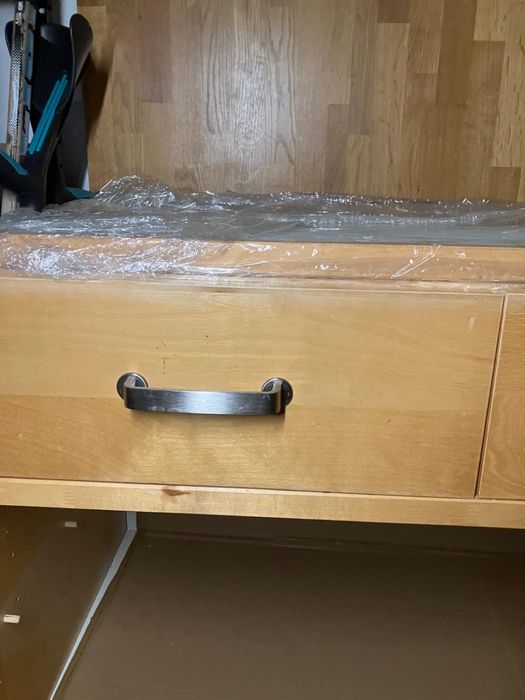 Wyspa + Blat z litego drewna dębowego klejonego