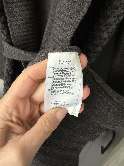 Sweter dlugi gruby wiazany welna m