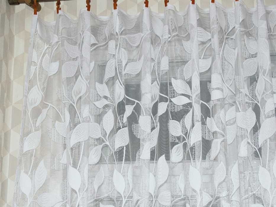 Firanka pokojowa, motyw roślinny, szerokość 3.4 m, wysokość 1.75 m