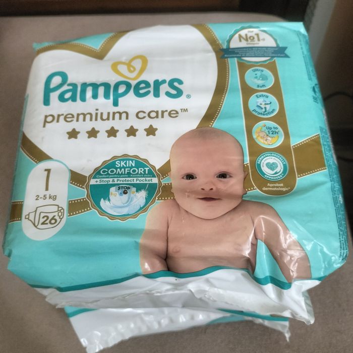 Pieluchy PAMPERS Premium care 1 - 6 paczek