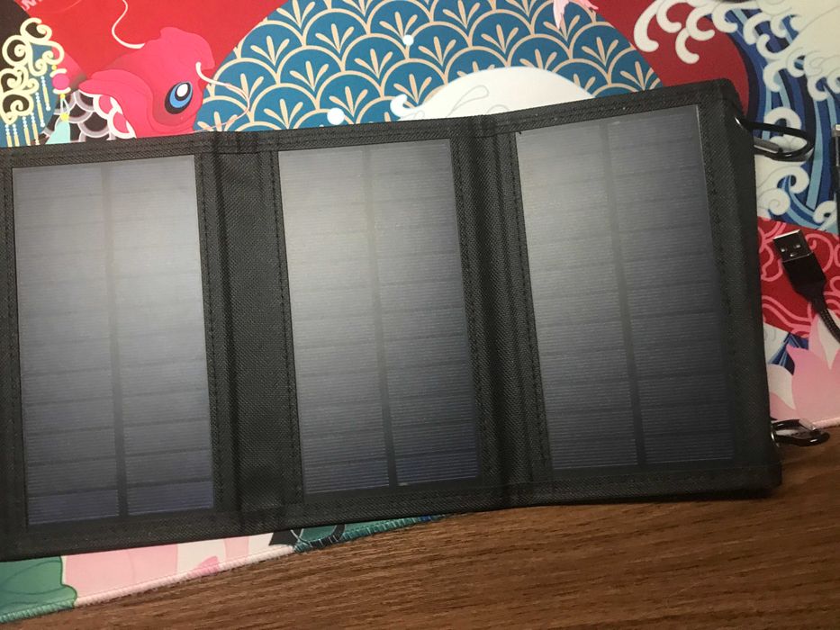 Портативна складна сонячна панель (Power Bank) 5V USB 60W