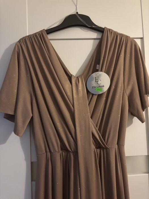 NOWA !!Sukienka wieczorowa mokka