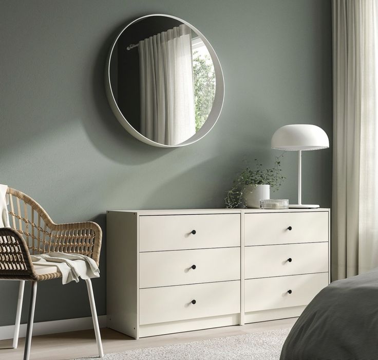 GURSKEN Cómodas c/3 gavetas, bege claro, 69×67 cm