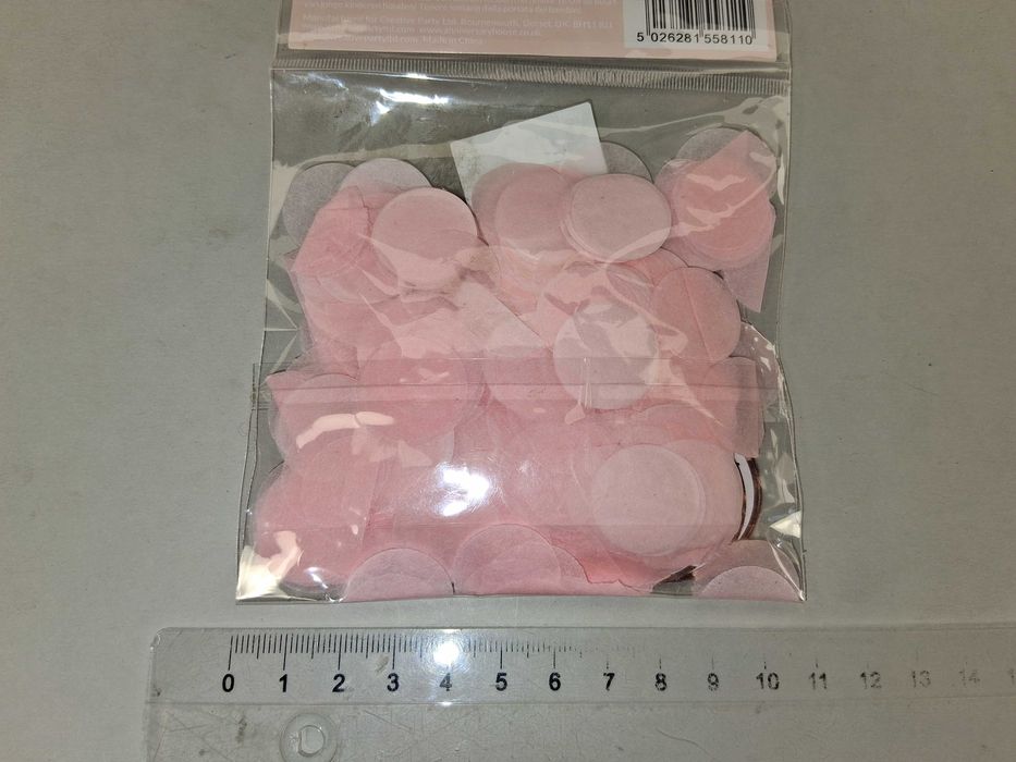 N037 Różowe Konfetti Chrzest Dekoracja Stołu Creative Party Gołąb