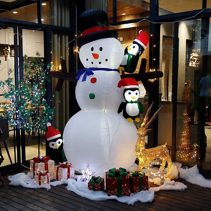 Boneco de neve insuflável de Natal LED, novo