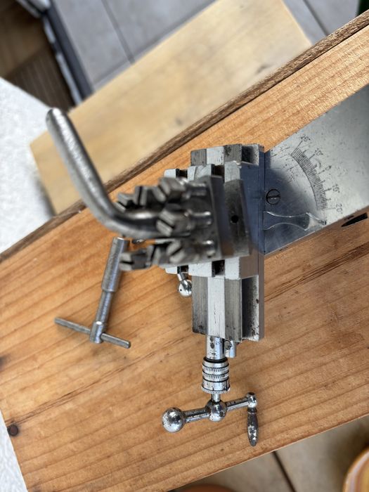 Tokarka zegarmistrzowska Lorch 8 mm - stół krzyżowy