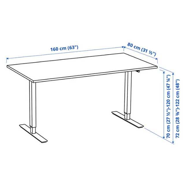 Secretária elevatória TROTTEN (IKEA)  160x80cm como nova