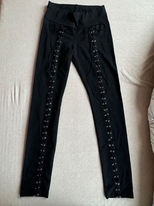 Spodnie legginsy getry z wiązaniami