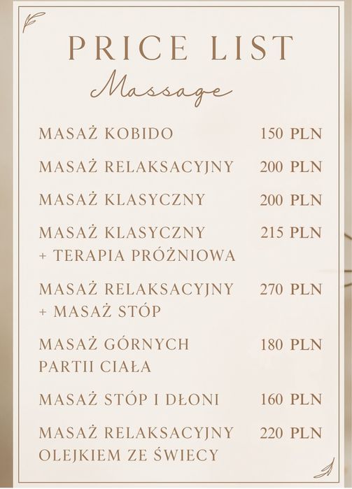 Masaż relaksacyjny/ kobido