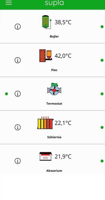 Sterownik WiFi, 4 czujniki temperatury x 1m termostat