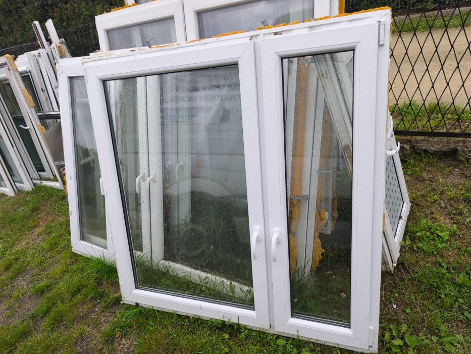 Okno pcv białe z demontażu 146x144