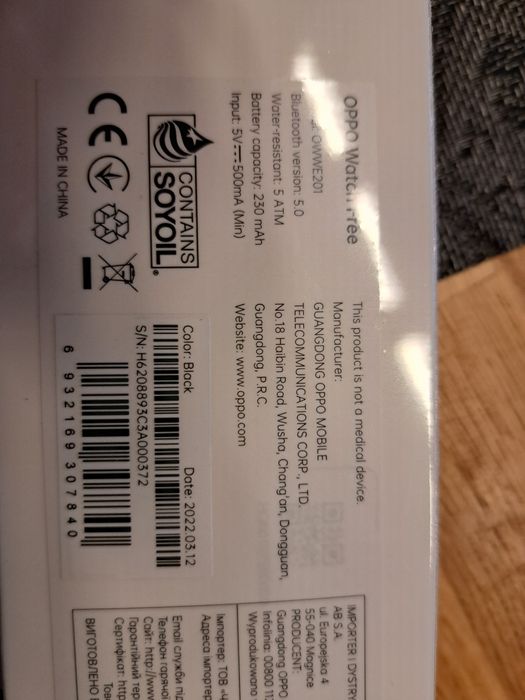 Smartwatch Oppo free