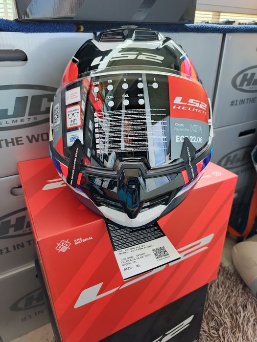 Kask motocyklowy LS2-FF906 advant sport gloss black blue red. XS