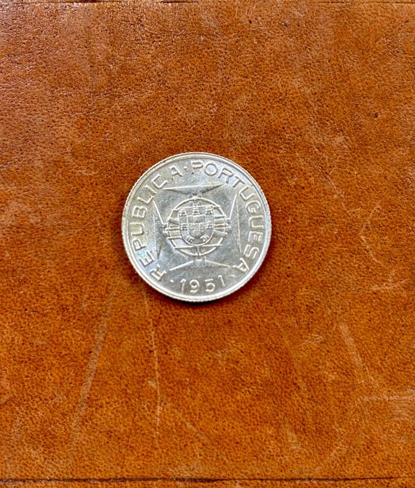 Moeda de 50 Avos Colónia de Timor Republica Portuguesa 1951