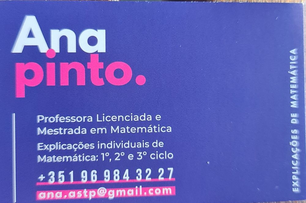 Explicações de Matemática presencial e online